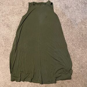 Time and Tru Olive A-Line Dress